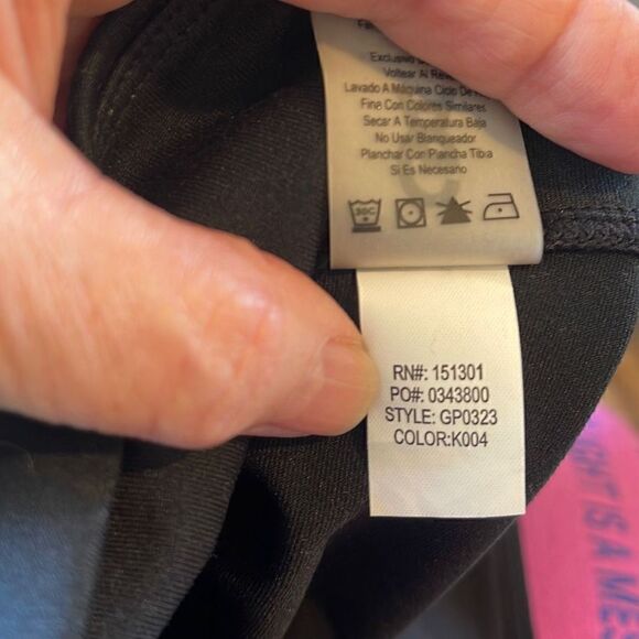 Good American High Rise Side Sheer  Mesh Athletic Black Leggings Size 2 - Picture 7 of 7